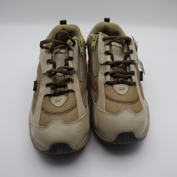Golden Bear Zipper / Lace Sneakers, Tan, Size 25 JP / Size 9 US - Picture 1 of 9